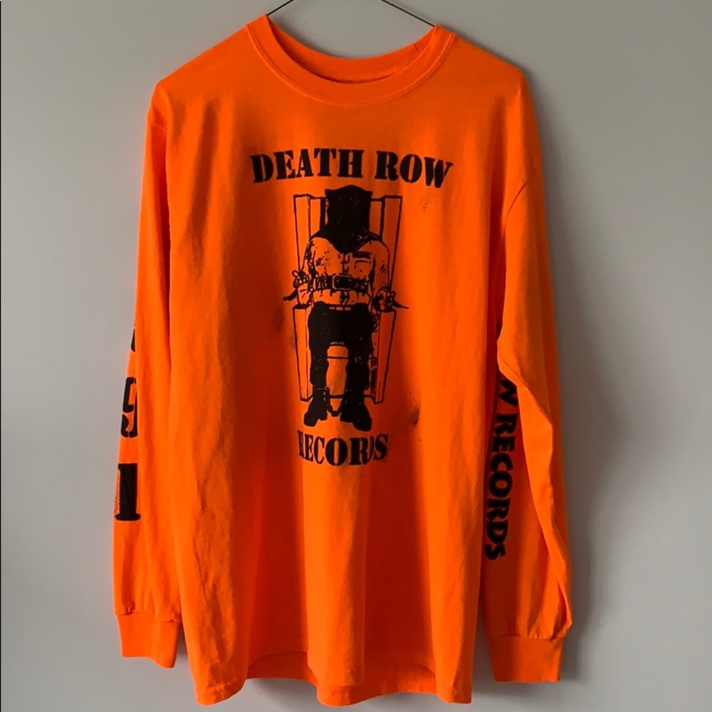 Orange Death Row Records Long Sleeve T-Shirt